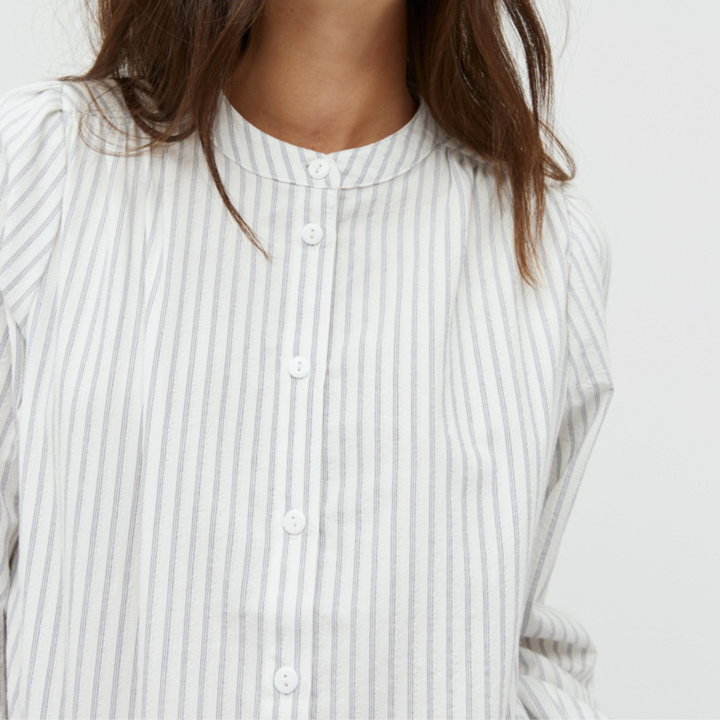 MBYM - SKJORTE - MATHILY 58619465 - LIGHT SUGAR BLUE STRIPE