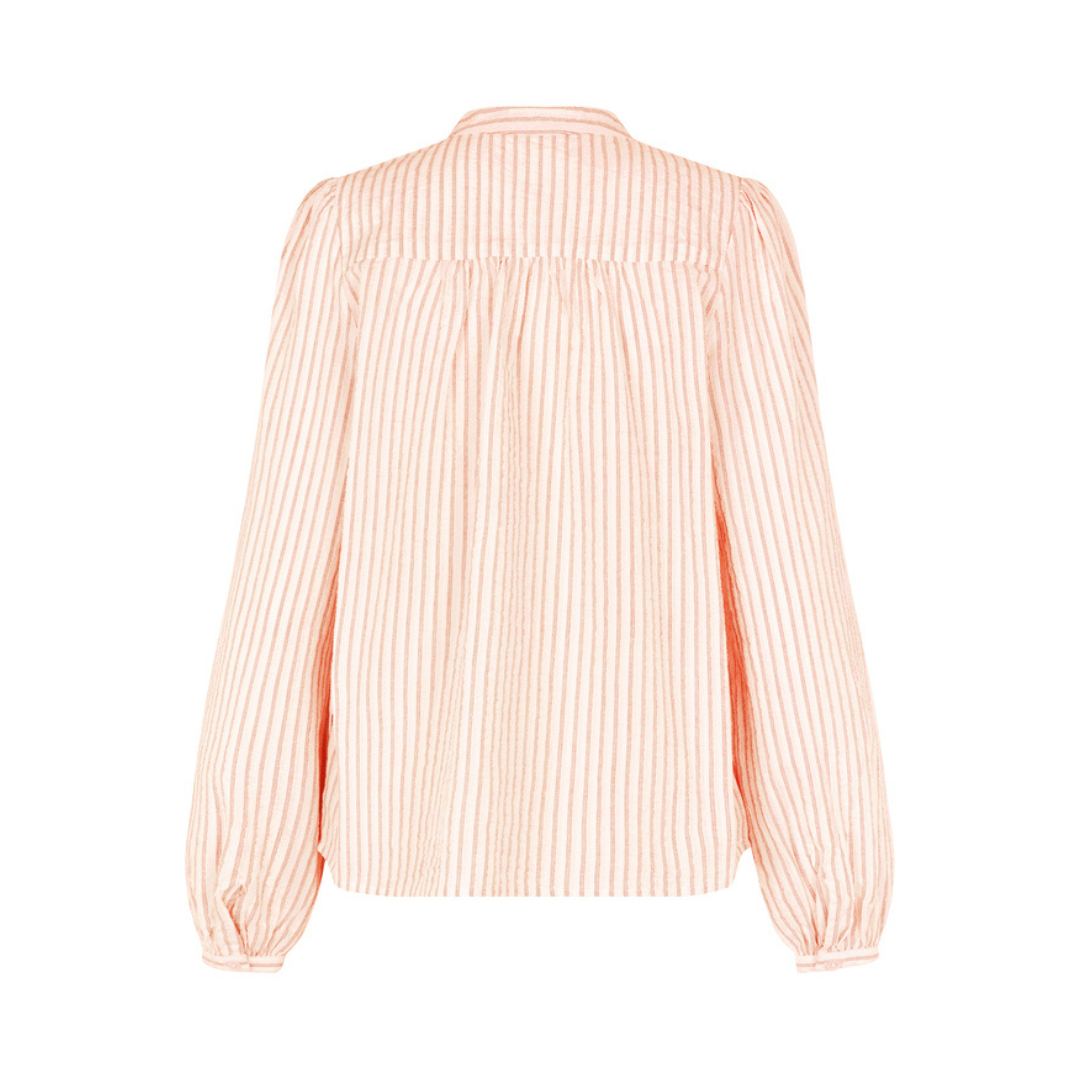 MBYM - SKJORTE - MATHILY 58619465 - SUGAR ORANGE STRIPE