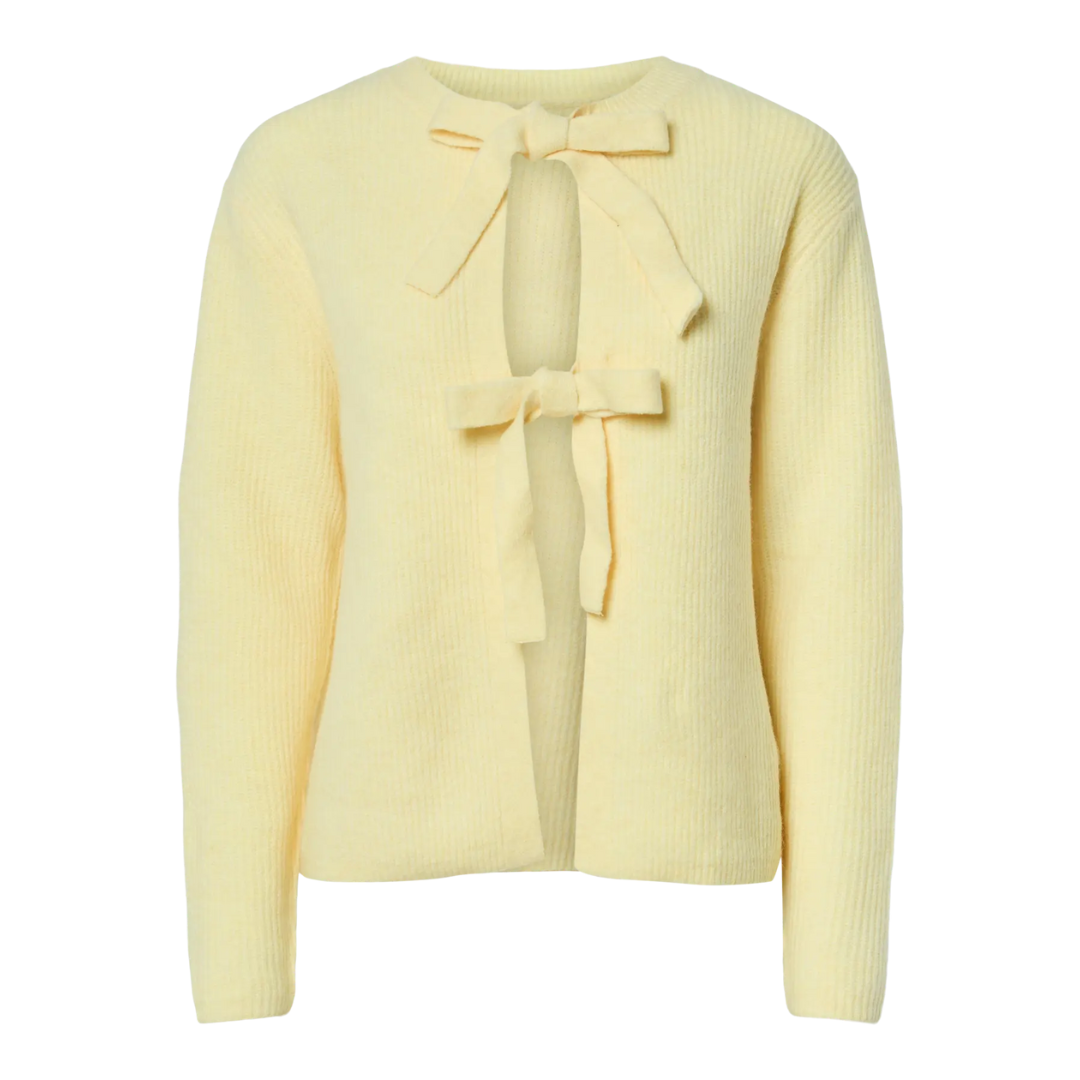 PIECES - CARDIGAN - SILLY 17150235 - PALE BANANA MELANGE