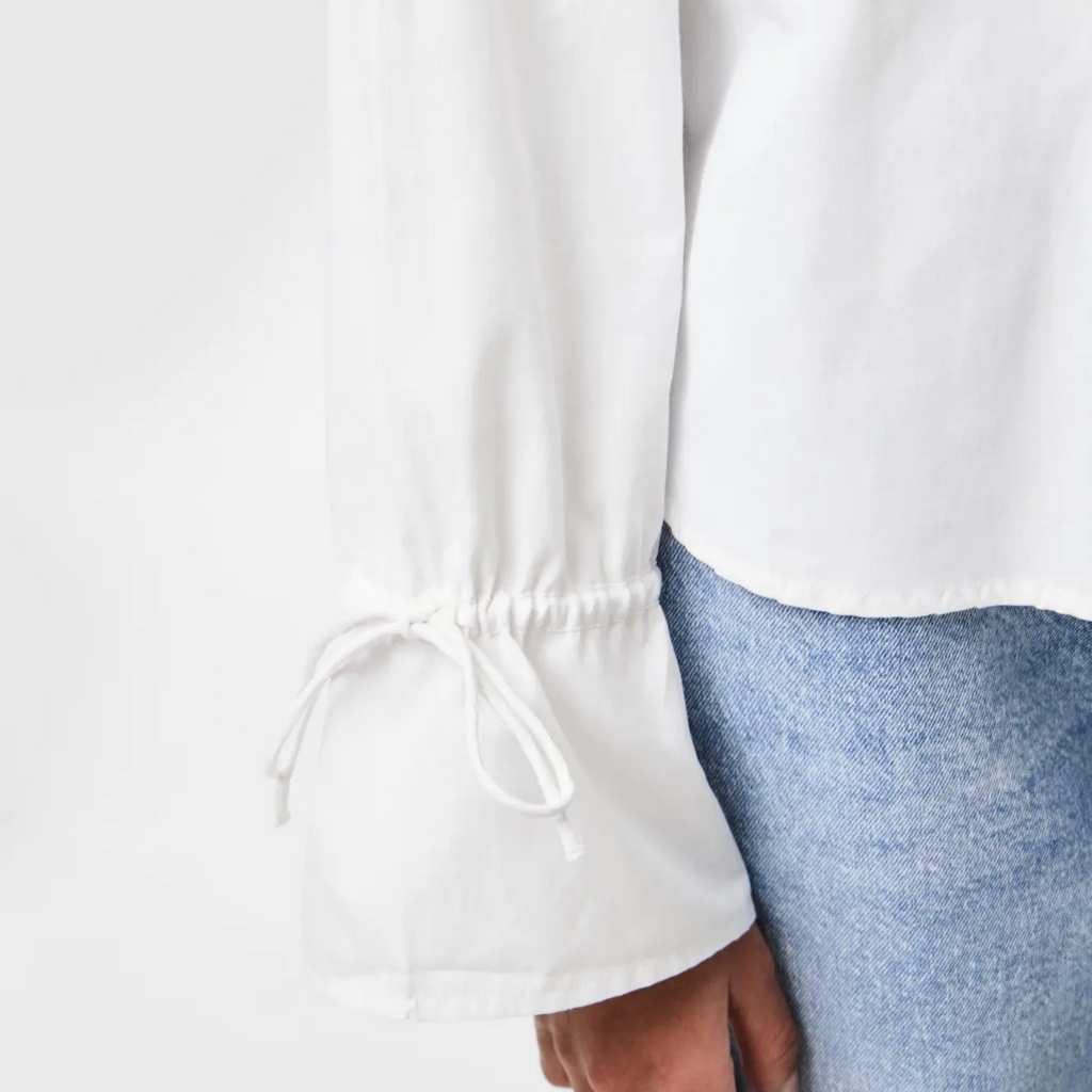 PIECES - SKJORTE - FETINA COLLAR 17161479 - BRIGHT WHITE