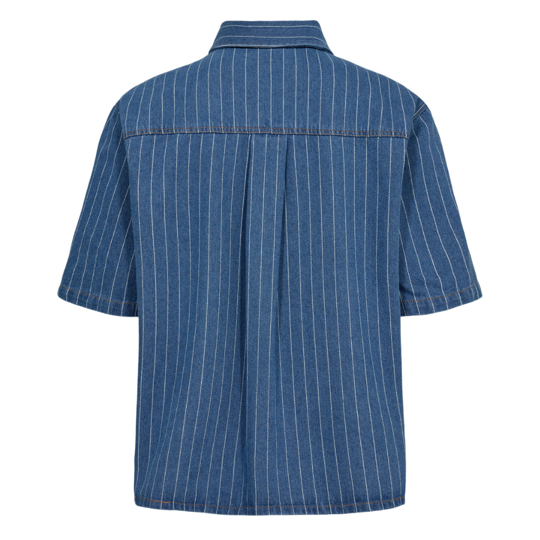 NÜMPH - SKJORTE - LUCIE 705597 - DARK BLUE DENIM