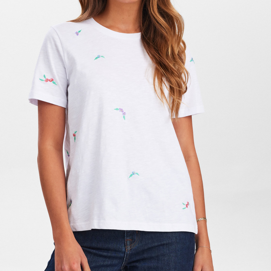 NÜMPH - T-SHIRT - SUIS 705352 - BRIGHT WHITE