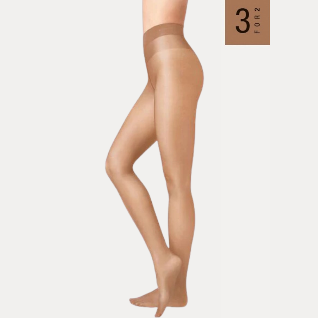 WOLFORD - 3-PAK STRØMPEBUKSER - SATIN TOUCH 20 14807 - GOBI