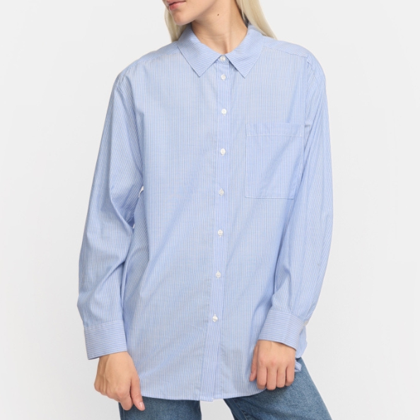 SOFT REBELS - SKJORTE - VERONICA SR125-705 - STRIPED SNOW/WHITE/ULTRAMARINE