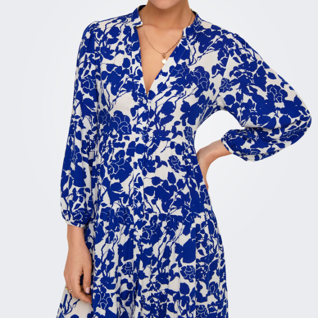 ONLY - KJOLE - MILANA 15308233 - SURF THE WEB/WHITE FLOWER