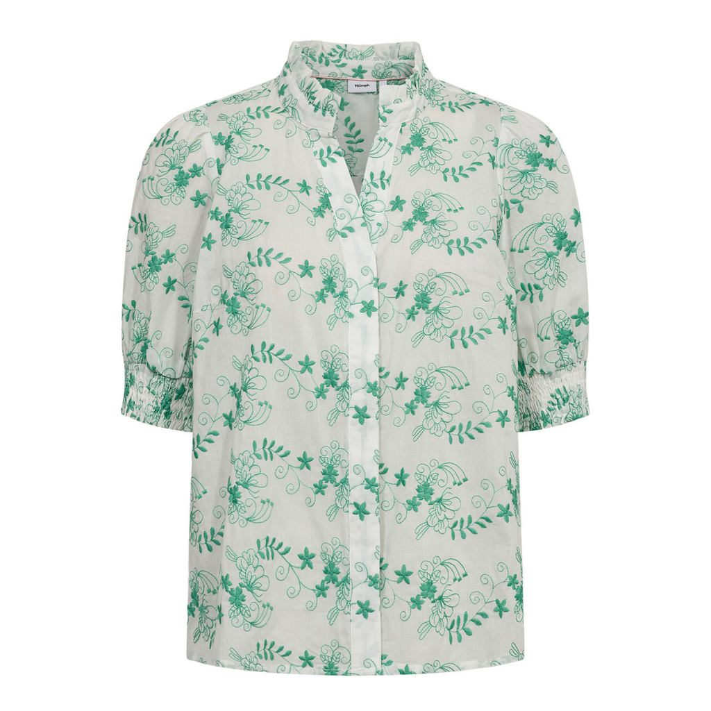 NÜMPH - SKJORTE - LIVA 705611 - GREEN SPRUCE