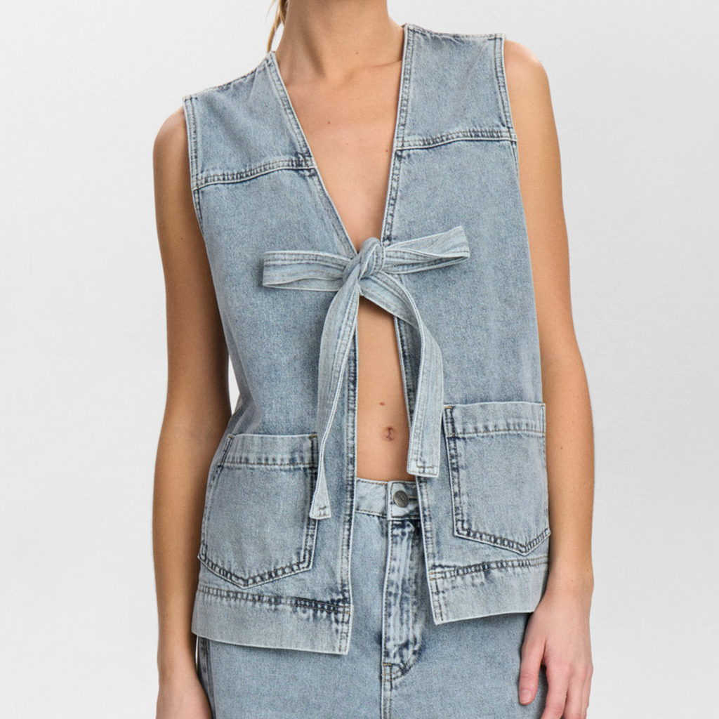 NÜMPH - VEST - BROOKLYN 705654 - LIGHT BLUE BLEACH