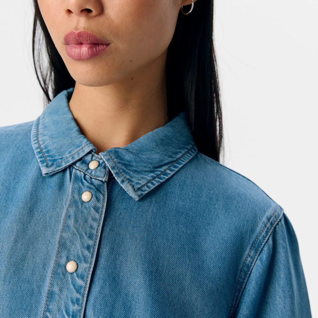OBJECT - SKJORTE - FRAME 23046164 - LIGHT BLUE DENIM