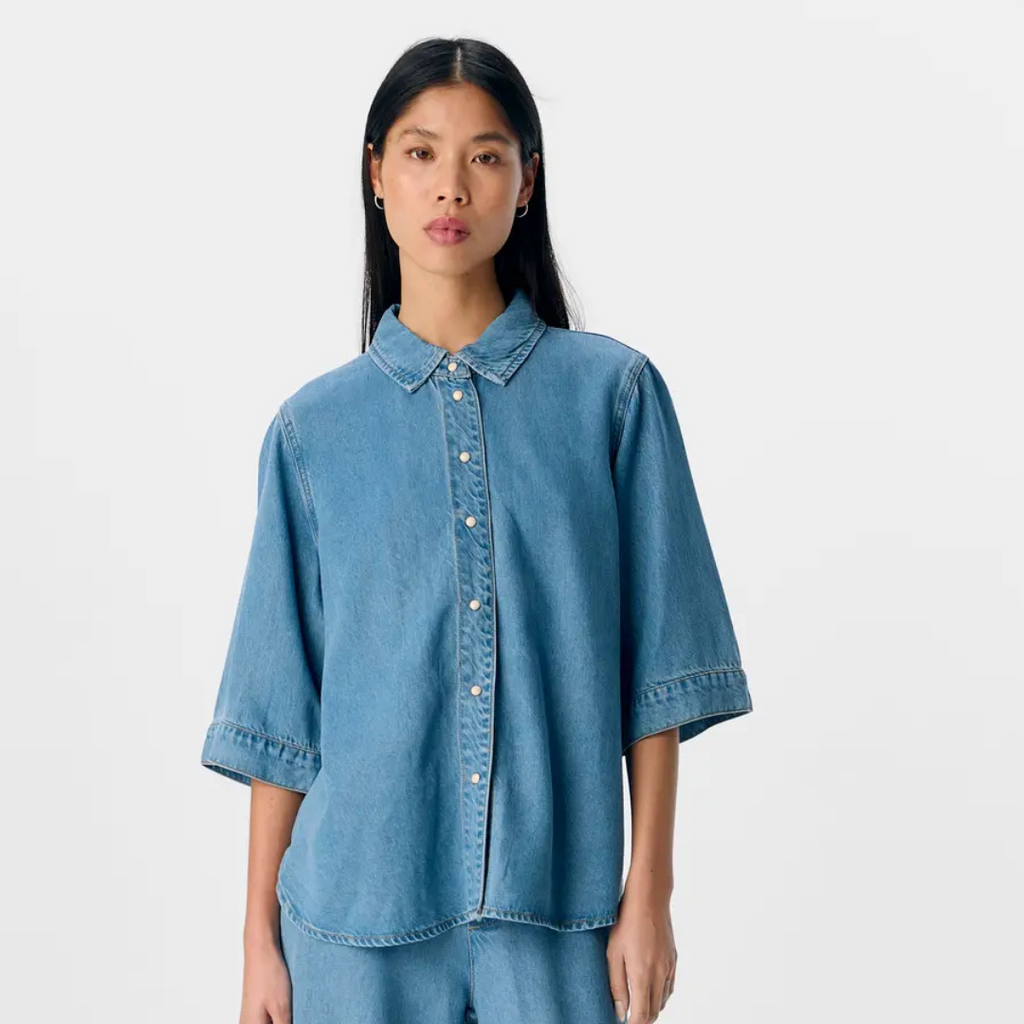 OBJECT - SKJORTE - FRAME 23046164 - LIGHT BLUE DENIM