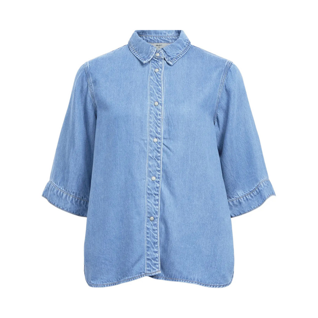 OBJECT - SKJORTE - FRAME 23046164 - LIGHT BLUE DENIM