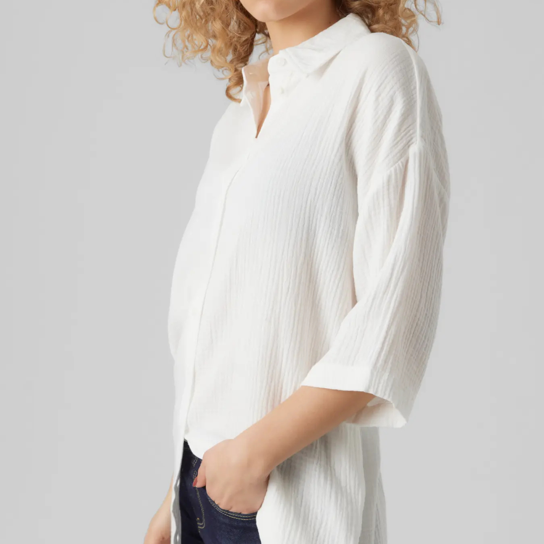 VERO MODA - SKJORTE - NATALI 10279688 - SNOW WHITE