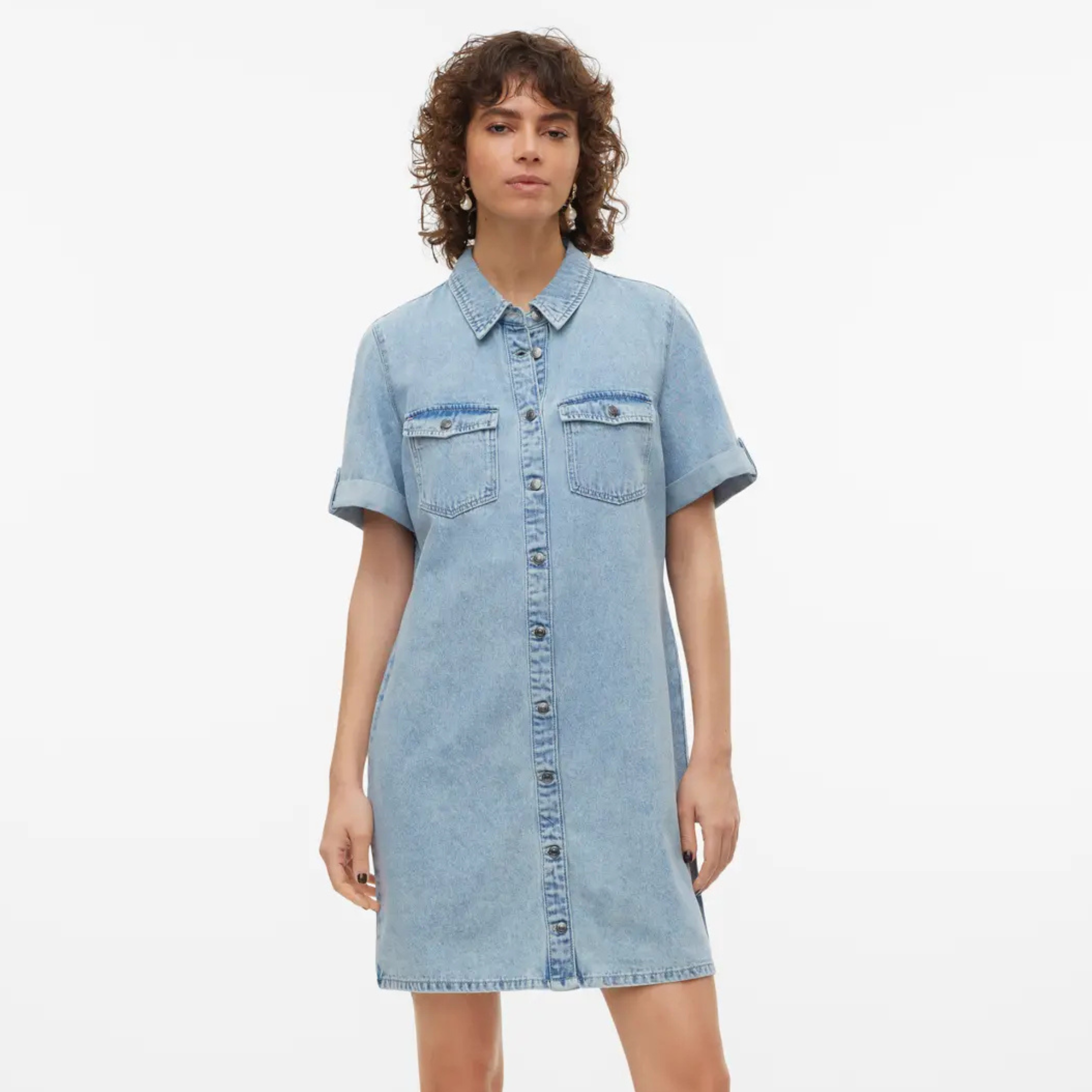 VERO MODA - KJOLE - JENNIE 10309665 - LIGHT BLUE DENIM