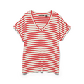 VERO MODA - T-SHIRT - HOLLY 10324112 - FIERY RED/SILVER LINING STRPES