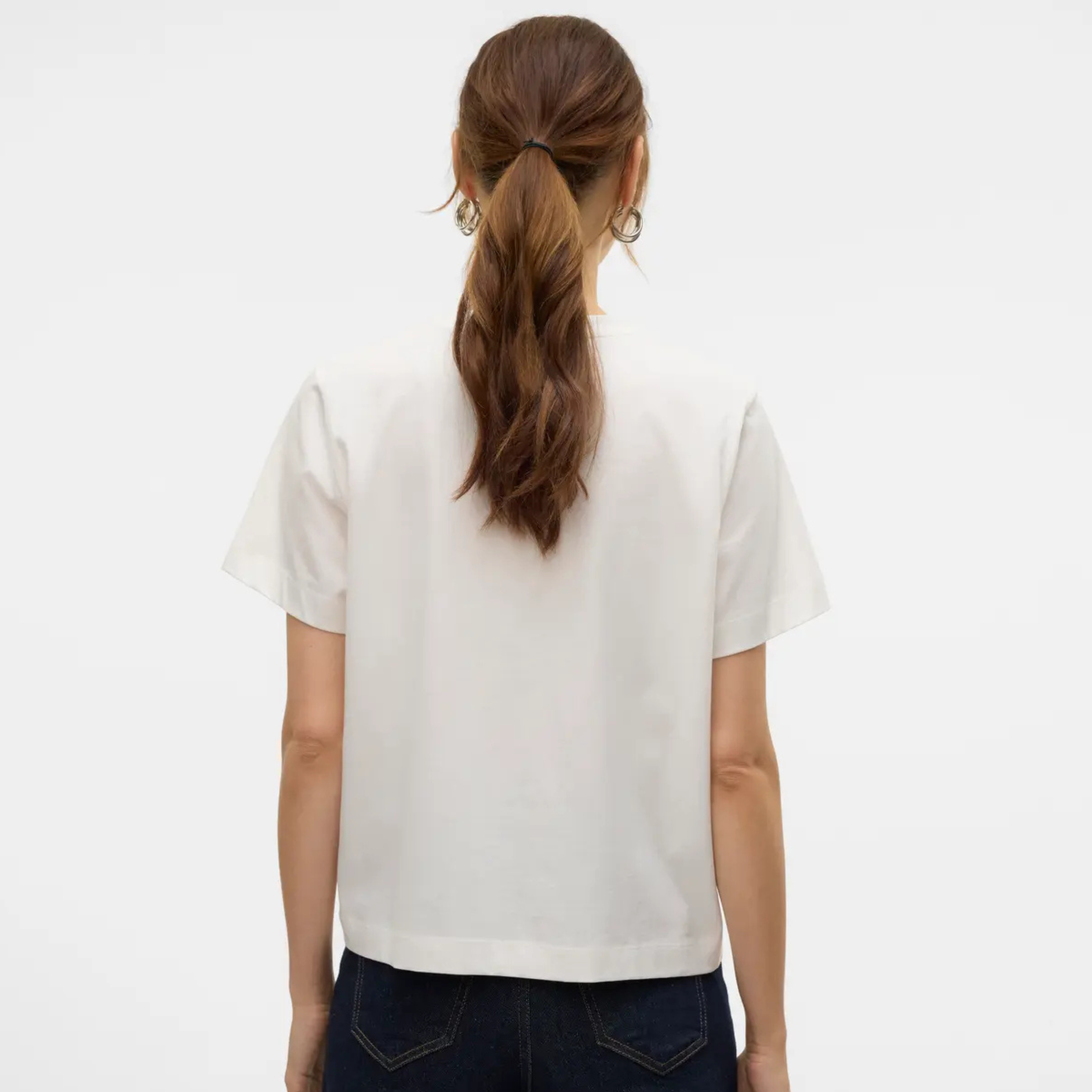 VERO MODA - T-SHIRT - SOLVEI METTE 10325318 - SNOW WHITE PRINT/STRAWBERRIES