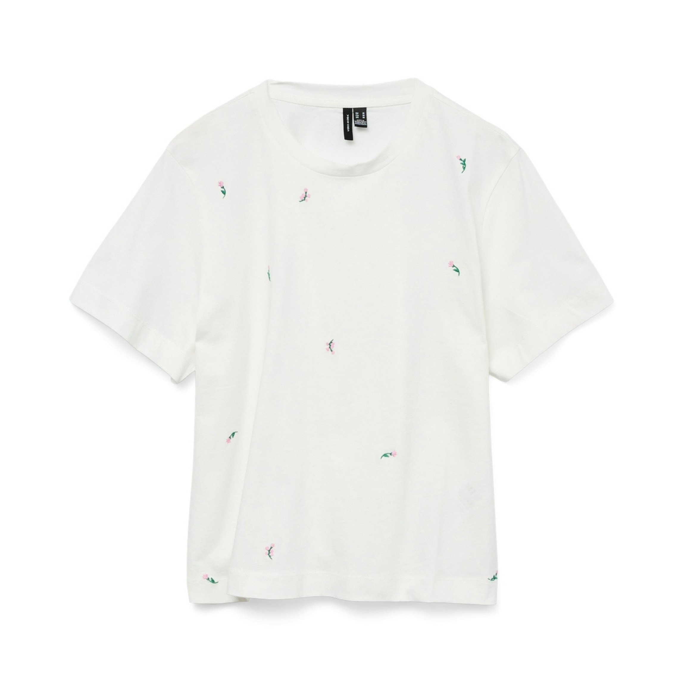 VERO MODA - T-SHIRT - SOLVEI METTE 10325318 - SNOW WHITE PRINT/FLOWERS