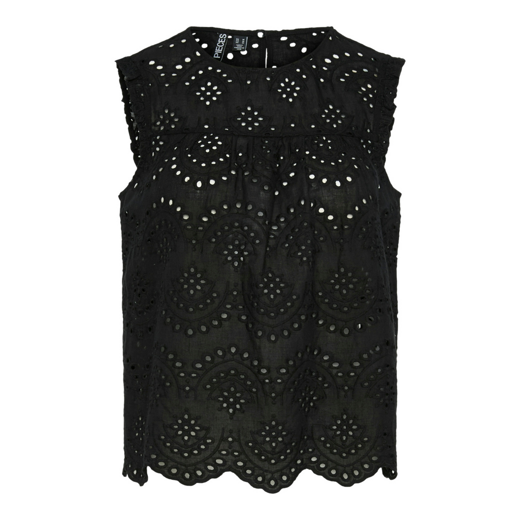PIECES - TOP - VILDE 17154746 - SORT