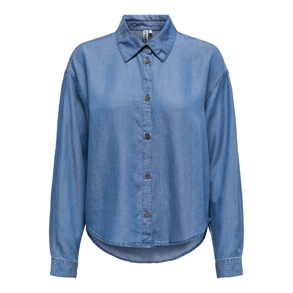ONLY - SKJORTE - CHARIS 15337928 - MEDIUM BLUE DENIM