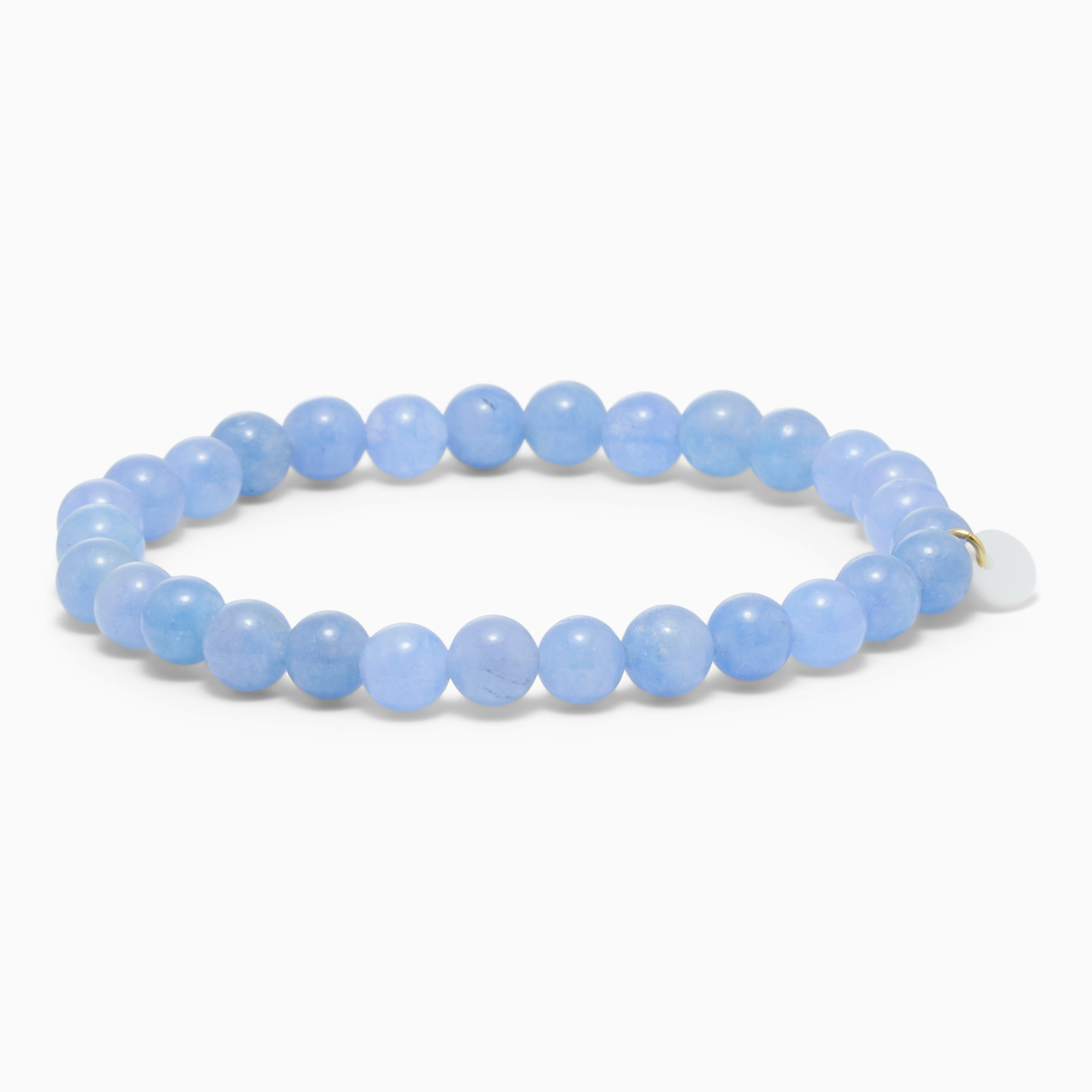 SOÏ - KRYSTAL ARMBÅND - AQUAMARIN 6 MM.