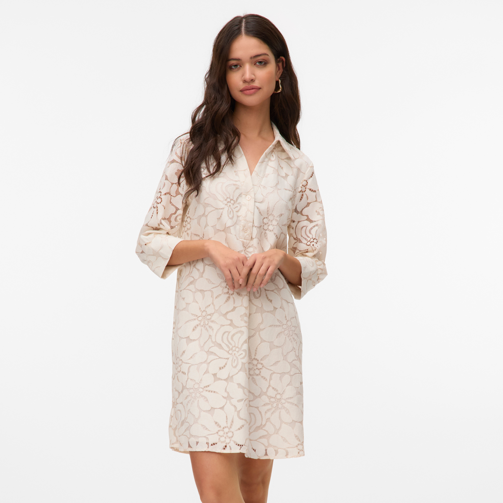 VERO MODA - KJOLE - TEDORA 10327991 - BIRCH/SILVER MINK