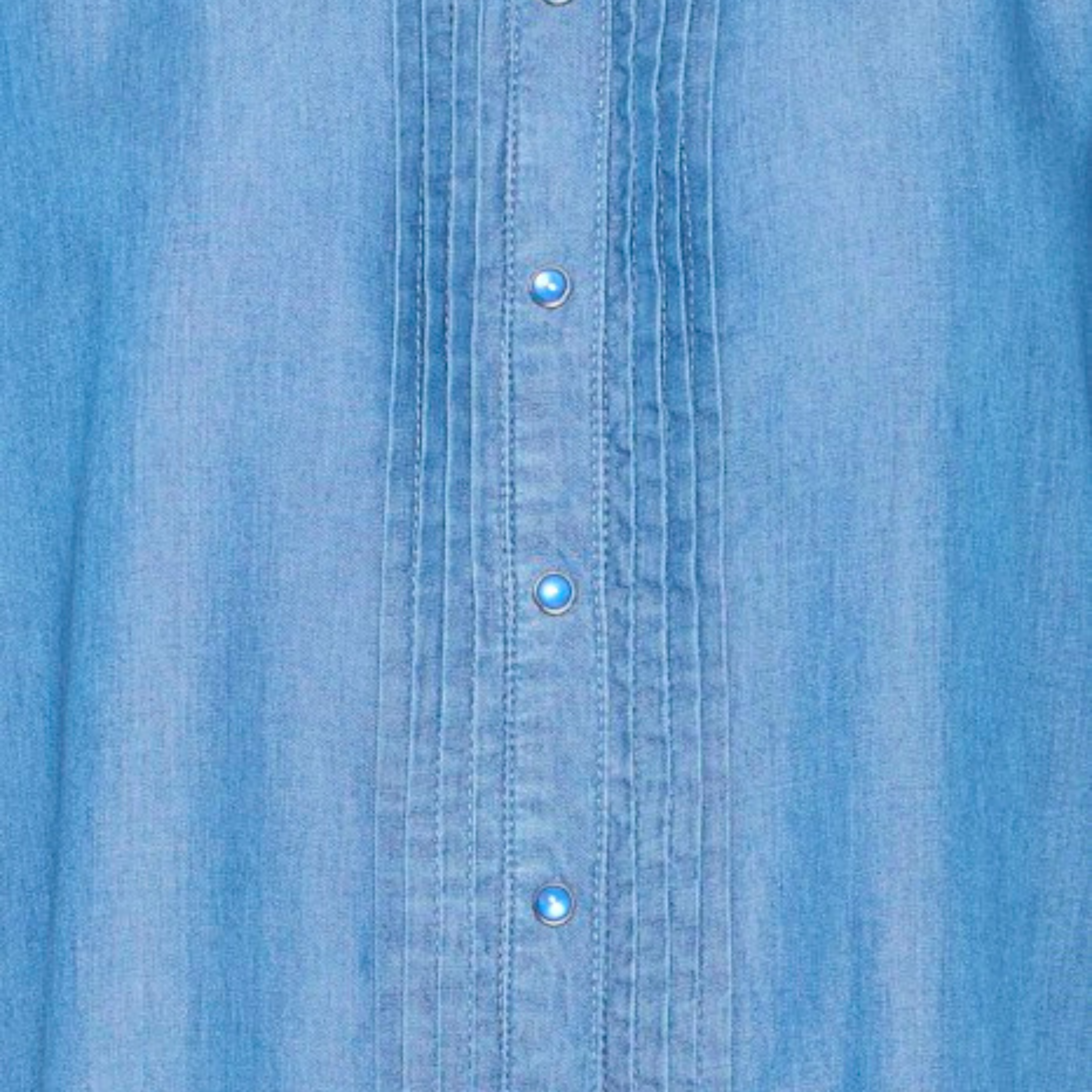 PULZ - SKJORTE - GAJA 50208936 - MEDIUM BLUE DENIM