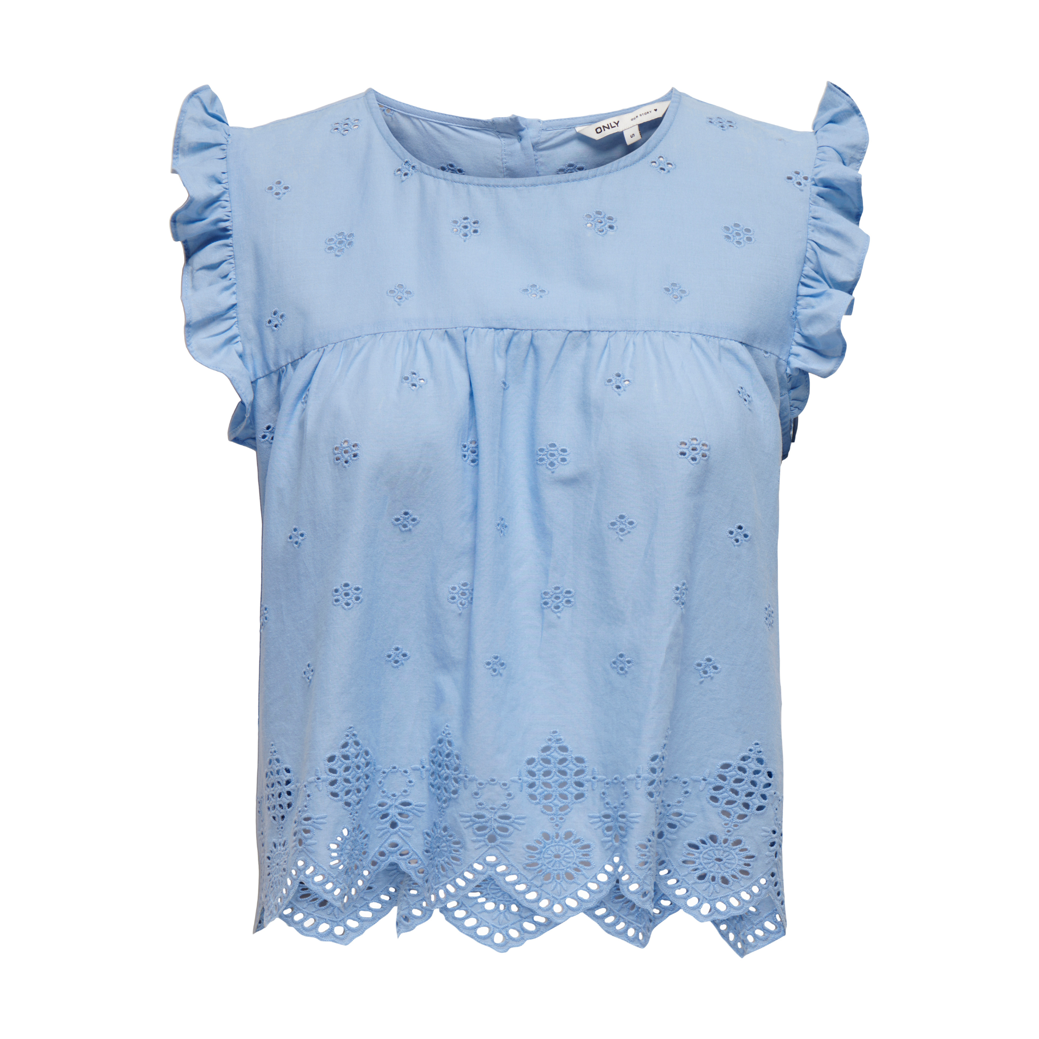 ONLY - TOP - SILLA FRILL 15213398 - BEL AIR BLUE