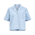 OBJECT - DENIM SKJORTE - ELSIE 23046794 - LIGHT BLUE DENIM/WHITE STRIPES