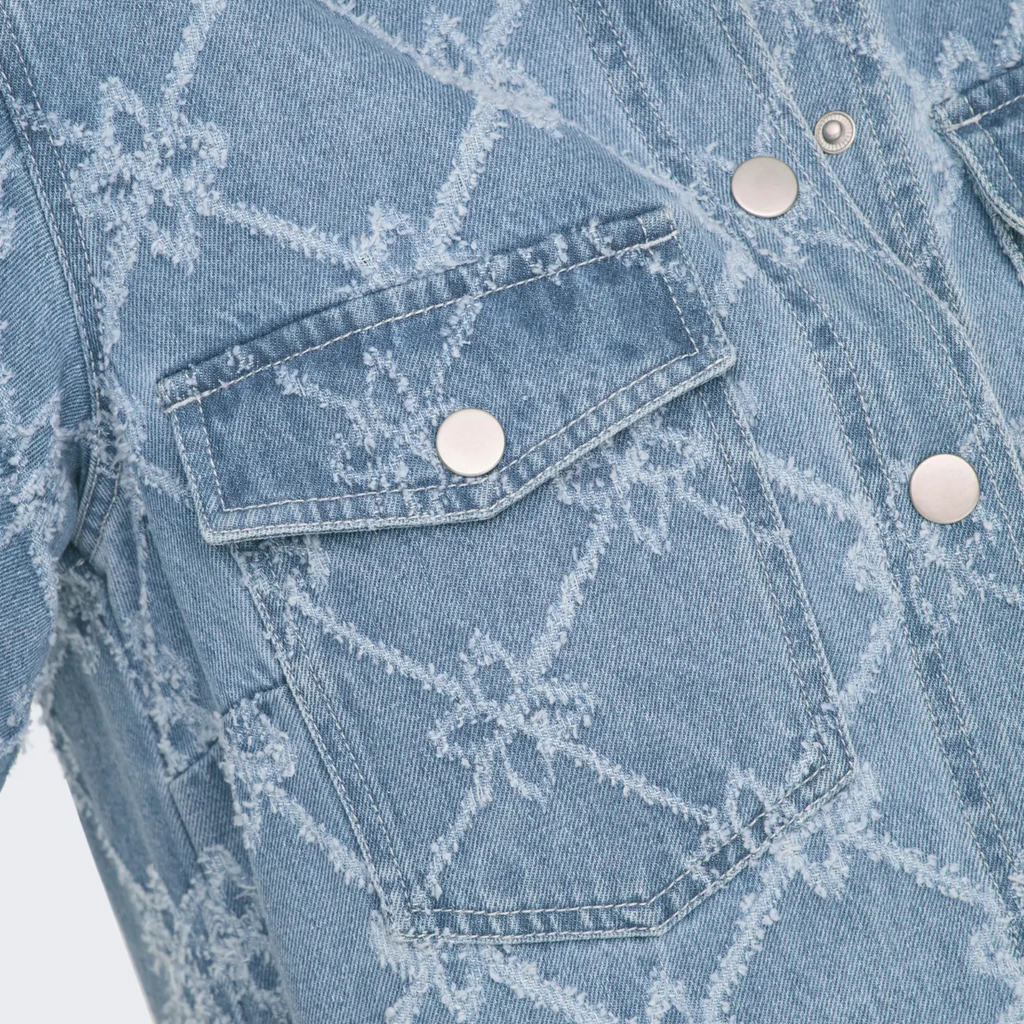 ONLY - DENIM KJOLE - BELLE PRINT 15326837 - LIGHT BLUE DENIM