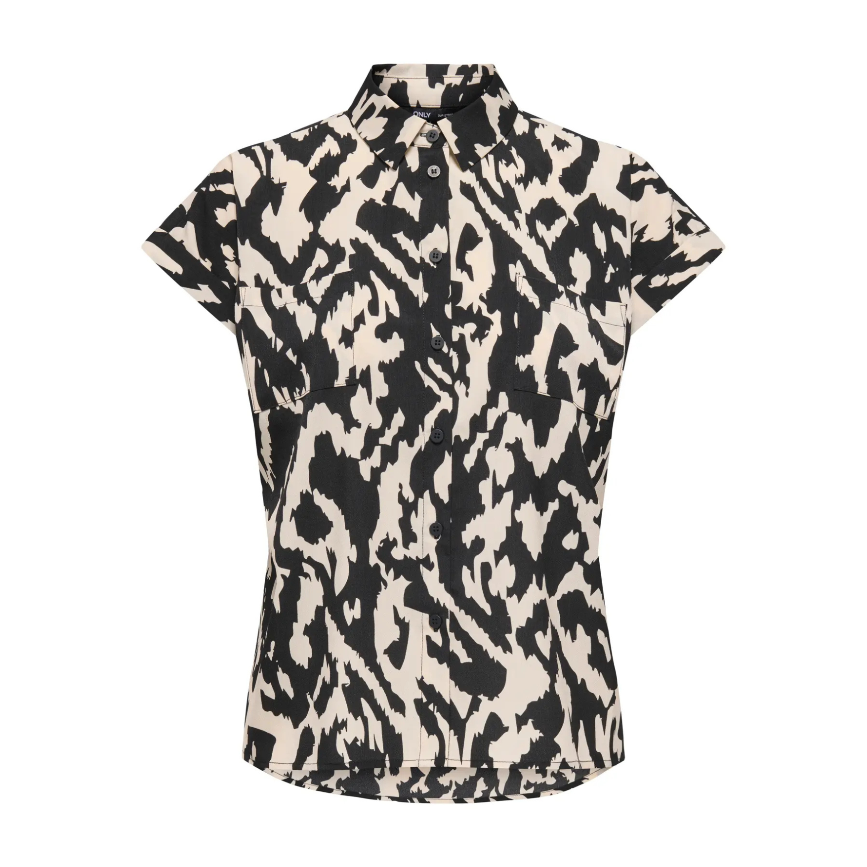 ONLY - SKJORTE - HANNOVER 15351855 - BIRCH/BLACK GRAPHIC