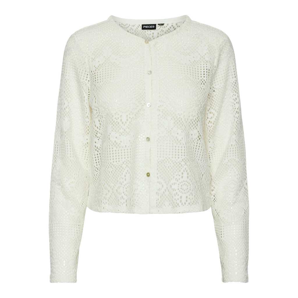 PIECES - CARDIGAN - KADDI 17151088 - CLOUD DANCER