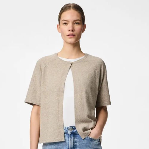 PIECES - CARDIGAN - BREE 17158717 - CROCKERY MELANGE
