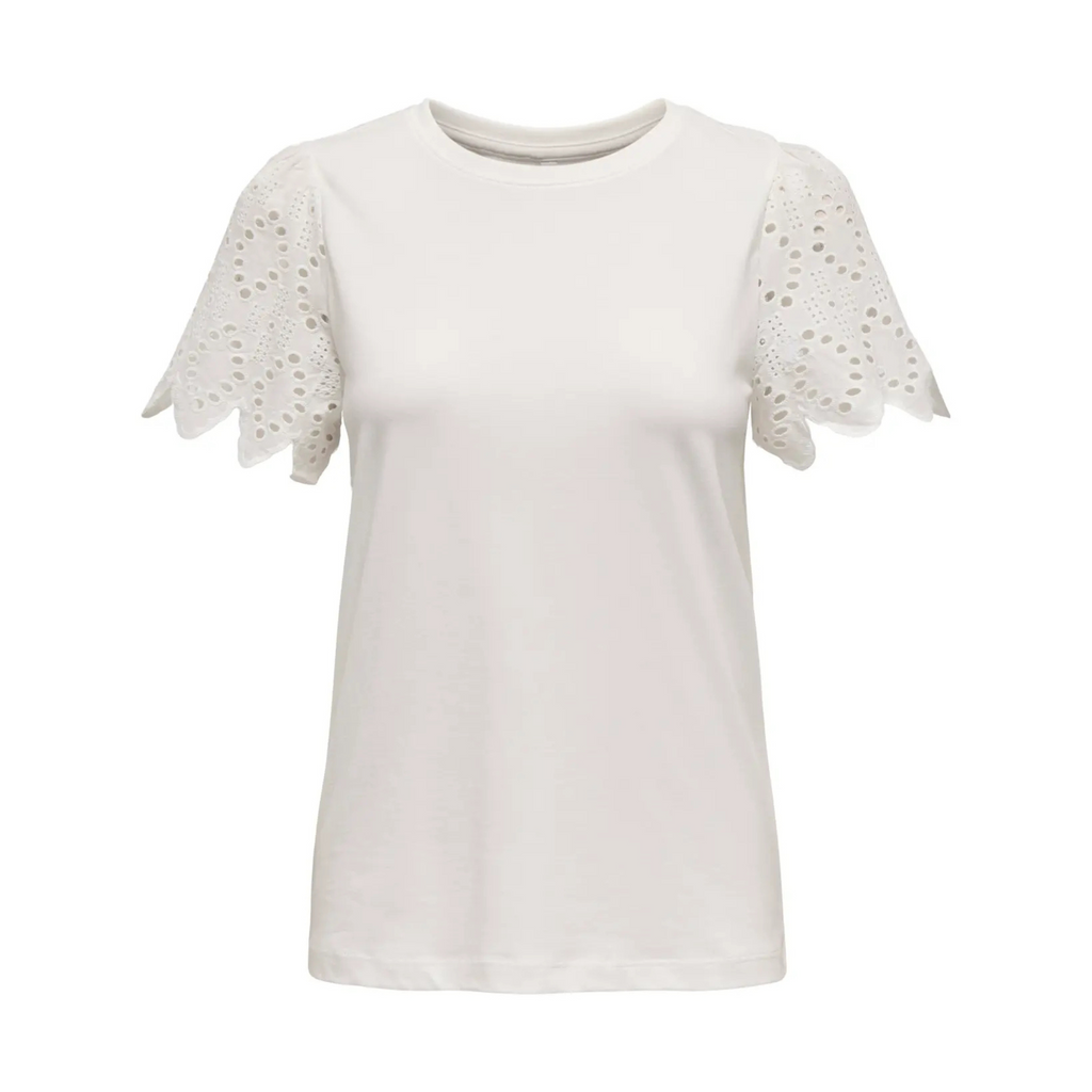 ONLY - T-SHIRT - EBBA 15324887 - CLOUD DANCER/RILLY FLOWERY