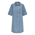 ONLY - DENIM KJOLE - ASTA 15355054 - LIGHT BLUE DENIM STRIPE