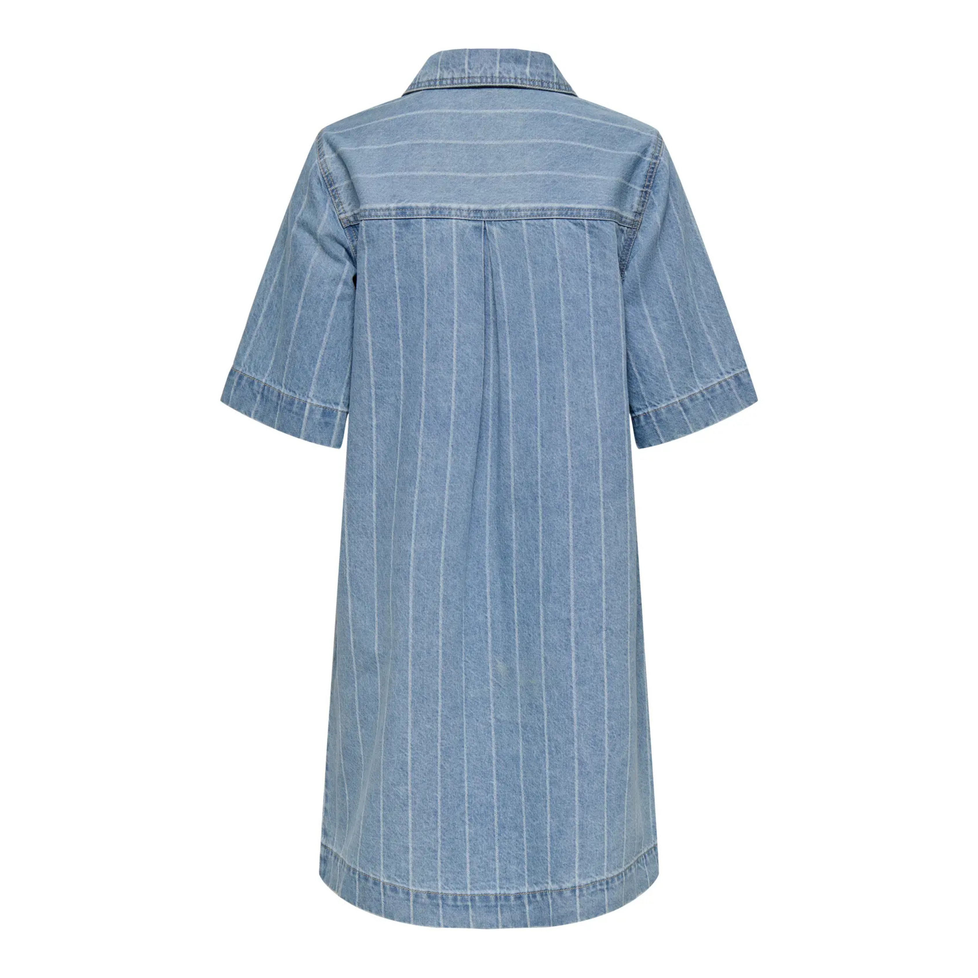 ONLY - DENIM KJOLE - ASTA 15355054 - LIGHT BLUE DENIM STRIPE