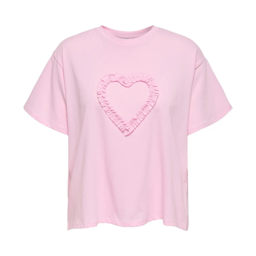 ONLY - T-SHIRT - ZAMMY 15365527 - PINK LADY HEART