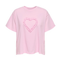 ONLY - T-SHIRT - ZAMMY 15365527 - PINK LADY HEART
