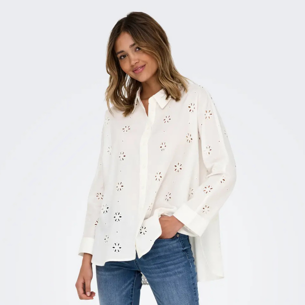 ONLY - SKJORTE - NEW LINA GRACE 15360467 - CLOUD DANCER