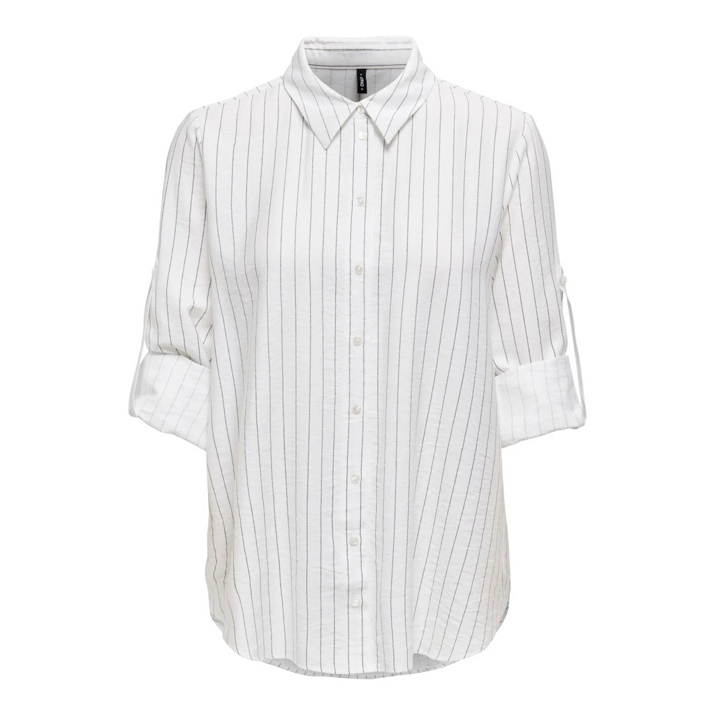 ONLY - SKJORTE - SARI 15347209 - CLOUD DANCER STRIPES