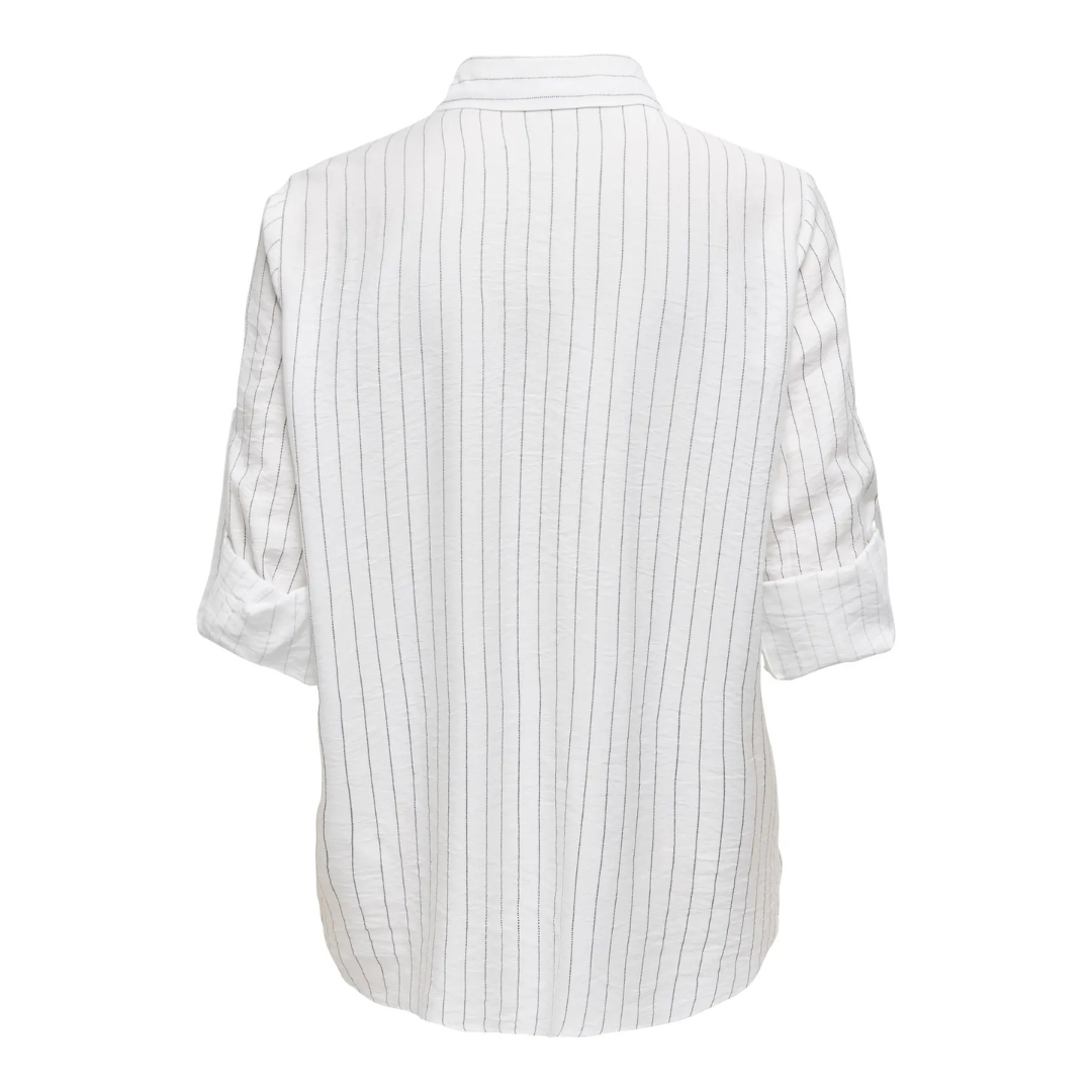 ONLY - SKJORTE - SARI 15347209 - CLOUD DANCER STRIPES