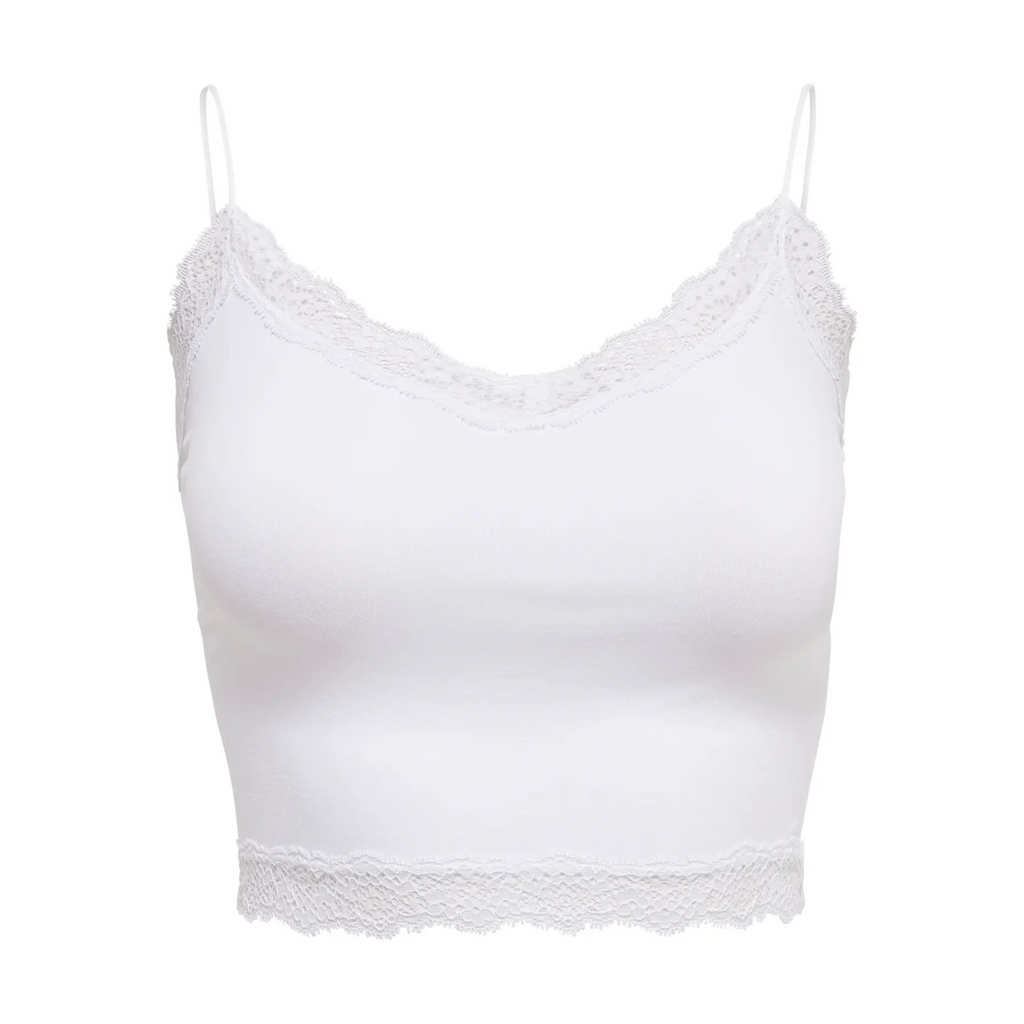 ONLY - TOP - VICKY SEAMLESS CROPPED 15190175 - BRIGHT WHITE