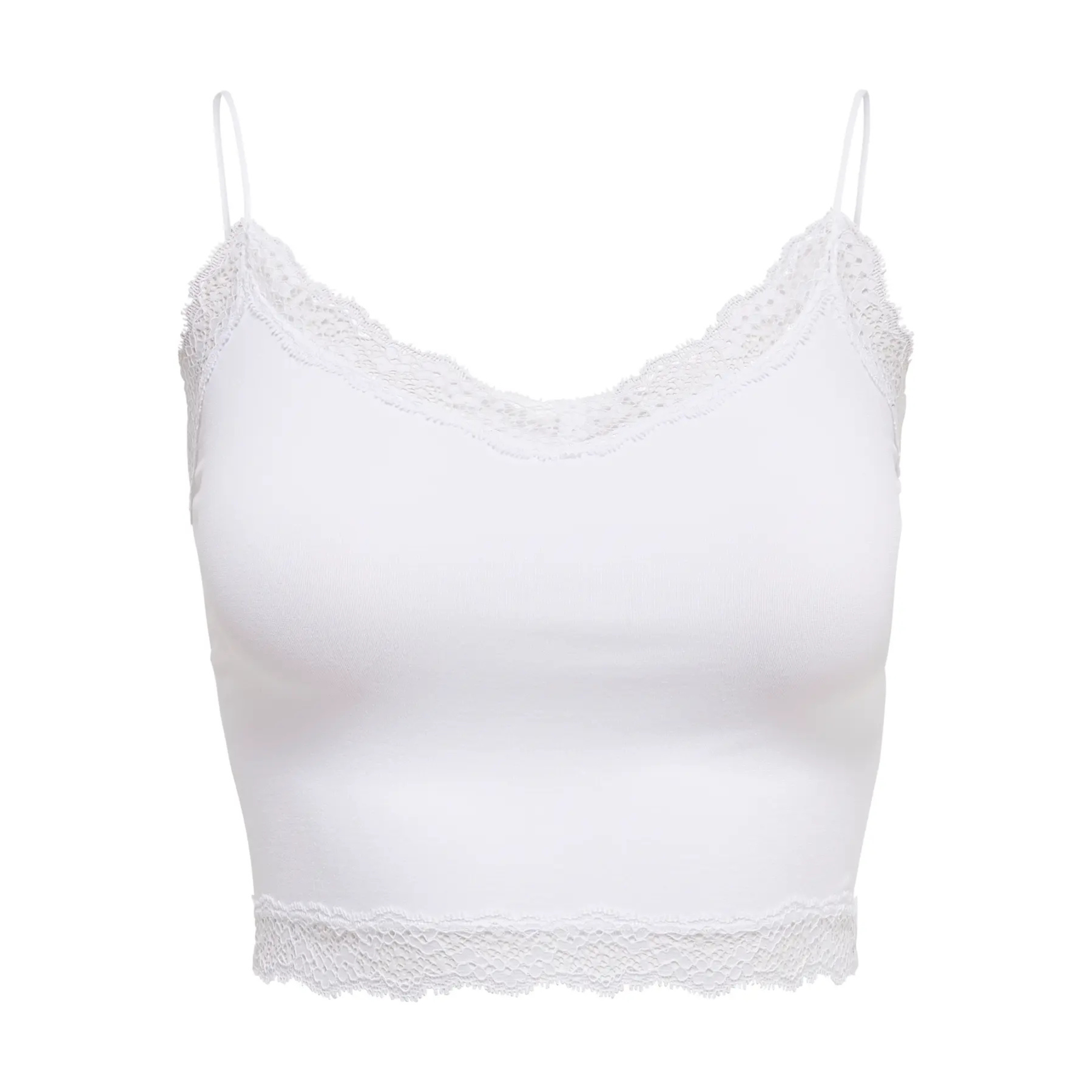 ONLY - TOP - VICKY SEAMLESS CROPPED 15190175 - BRIGHT WHITE