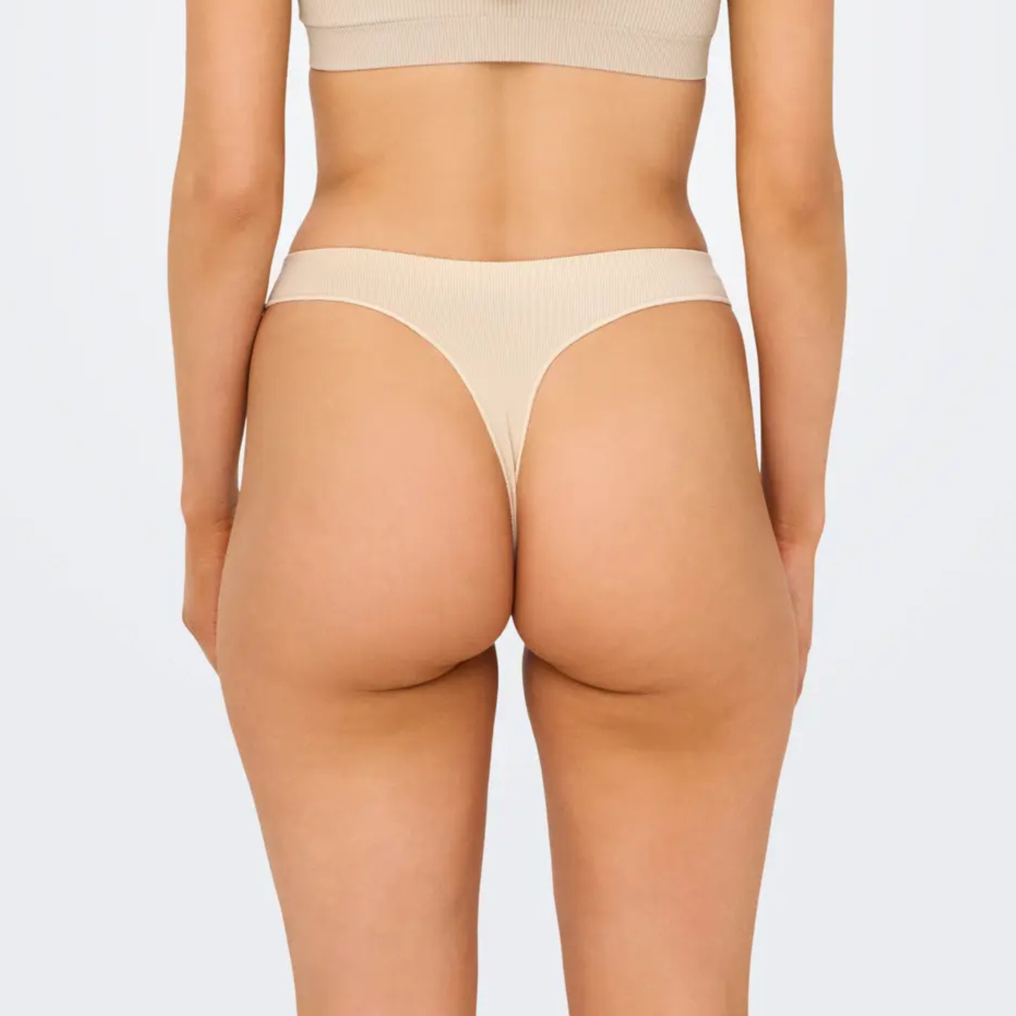 ONLY - 3-PAK G-STRENG - VICKY RIB SEAMLESS 15255203 - PEACH TAFFY