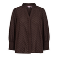 NÜMPH - SKJORTE - SALVIE 705884 - BLACK COFFEE