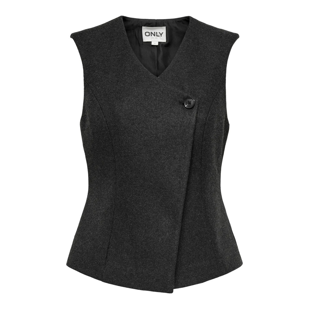 ONLY - VEST - MAIKA 15365803 - DARK GREY MELANGE