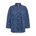 ONLY - SKJORTE - GRACE 15352160 - MEDIUM BLUE DENIM ROSES