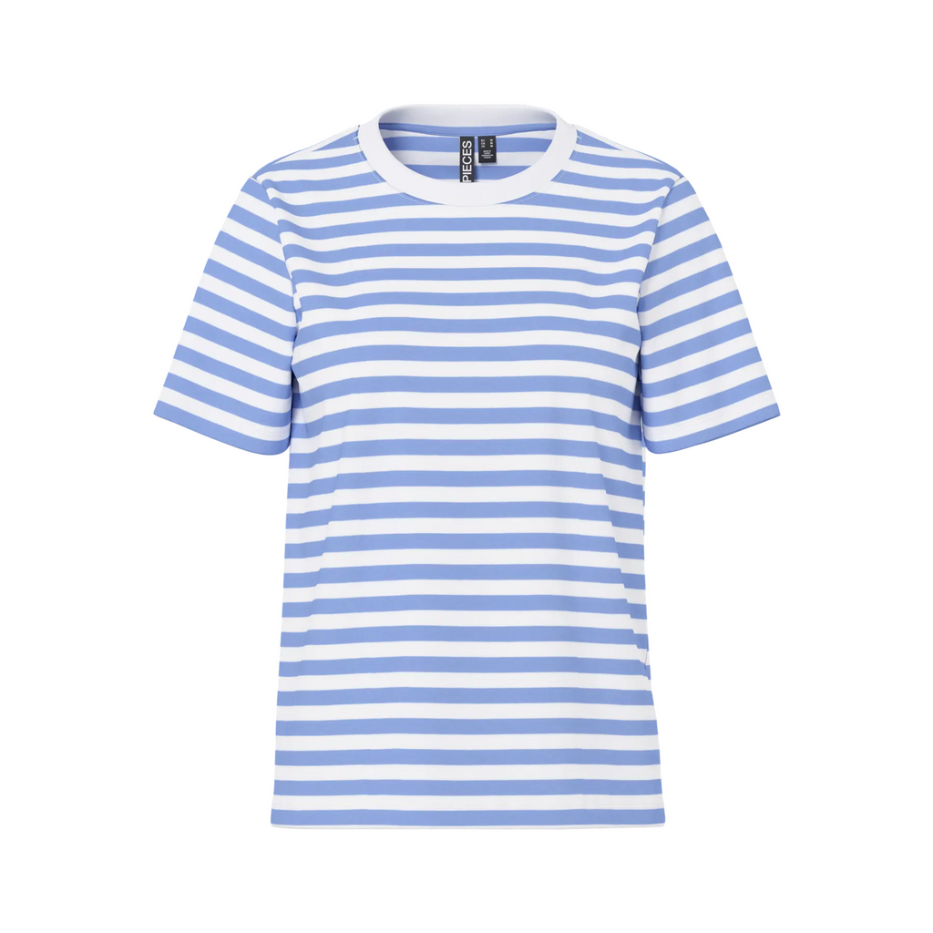 PIECES - T-SHIRT - RIA 17146339 - HYDRANGEA/BRIGHT WHITE