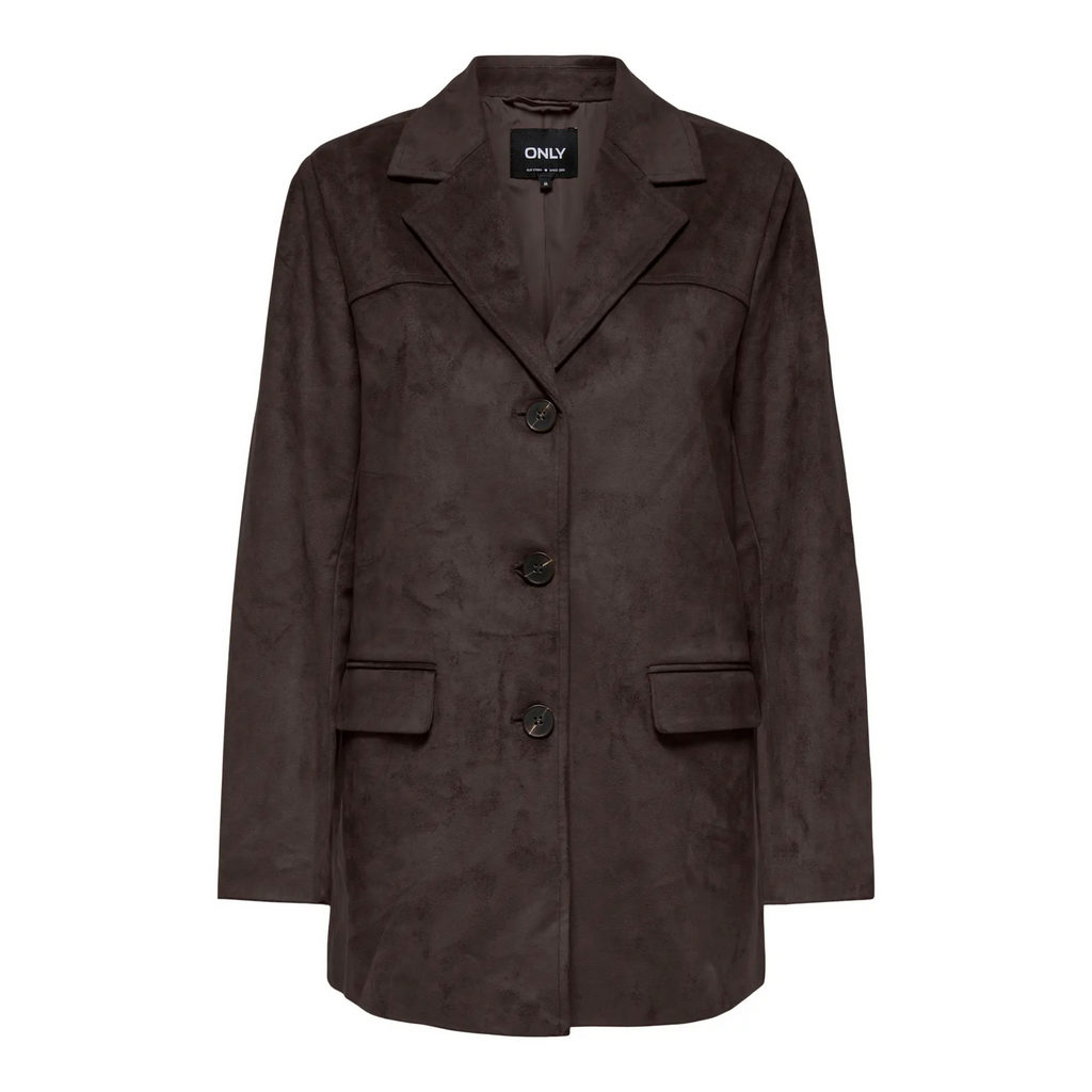 ONLY - BLAZER - TULIP FAUX SUEDE 15356927 - CHOCOLATE TORTE