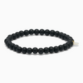 SOÏ - KRYSTAL ARMBÅND - BLACKSTONE 6 MM.