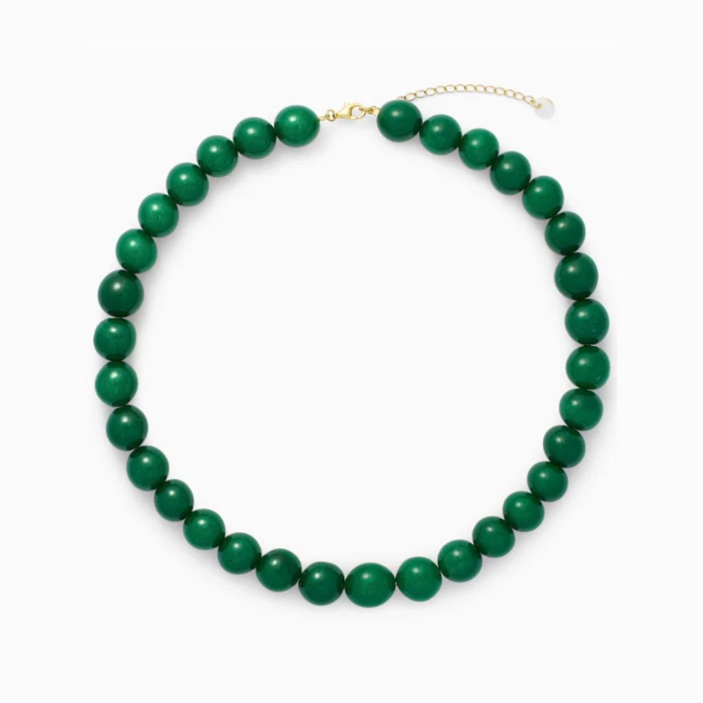 SOÏ - KRYSTAL HALSKÆDE - FARO - CHUNKY GRØN JADE