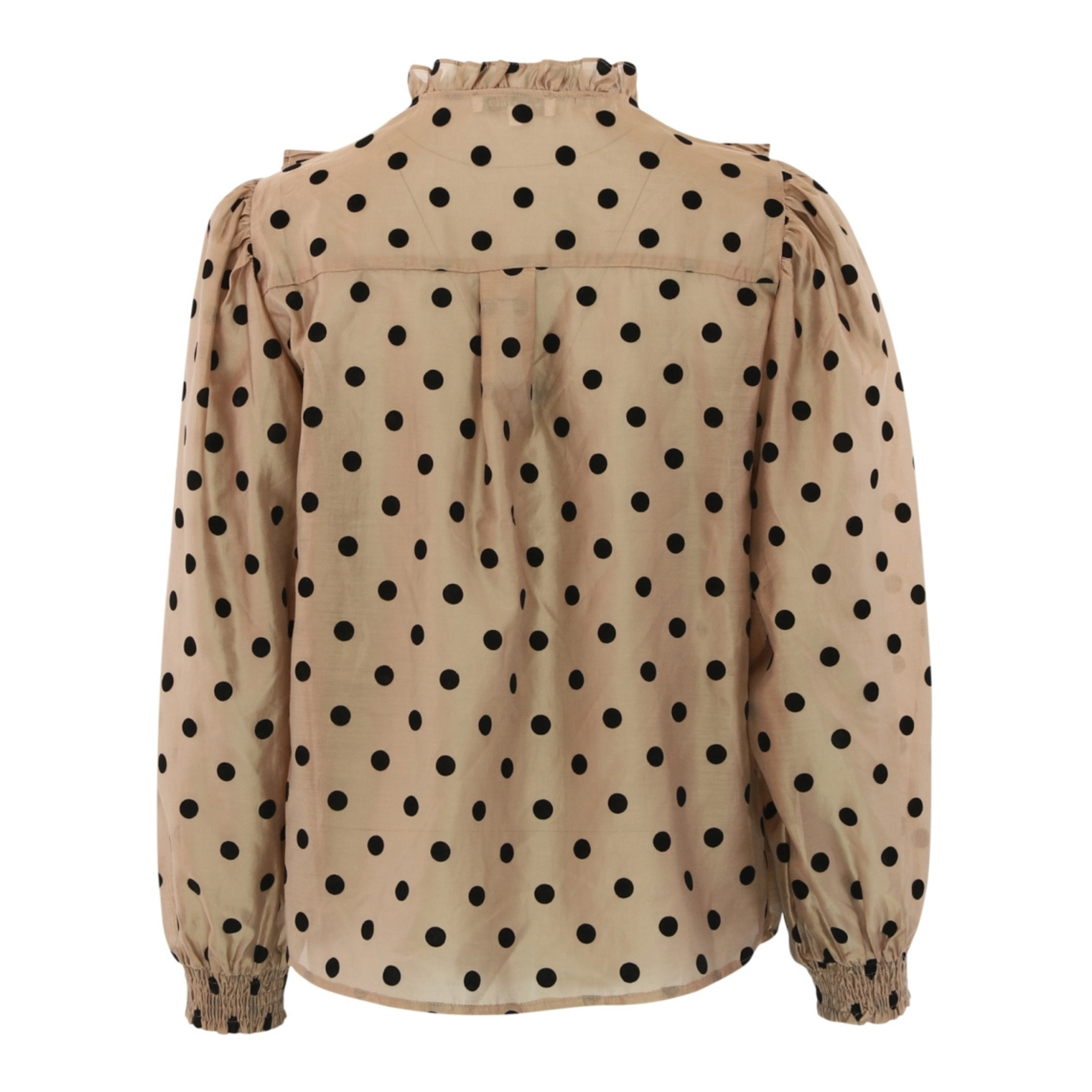 CONTINUE - SKJORTE - SILKE DOT 14959 - NOUGAT/BLACK