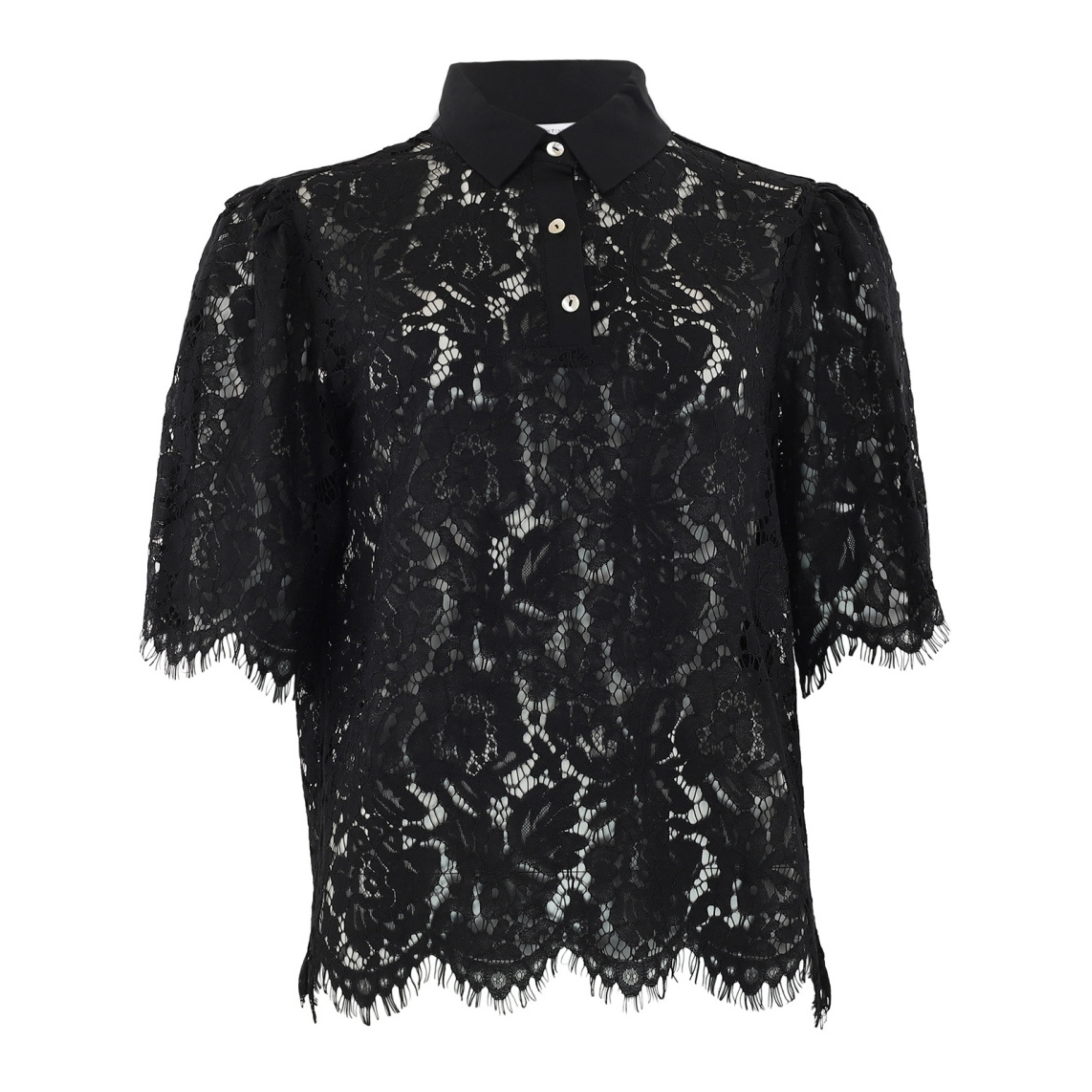 CONTINUE - BLUSE - PALOMA LACE 14992 - SORT
